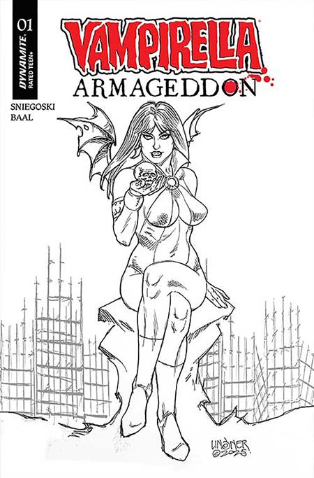 VAMPIRELLA ARMAGEDDON #1 CVR O INCENTIVE 1:10 JOSEPH MICHAEL LINSNER LINE ART VAR PRESALE 7/23