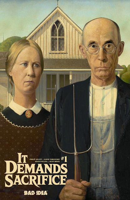 It Demands Sacrifice #1 (Of 4) Cover E Grant Wood Old Masters