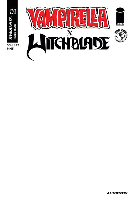 Vampirella X Witchblade Special #1 Cover F Blank Authentix