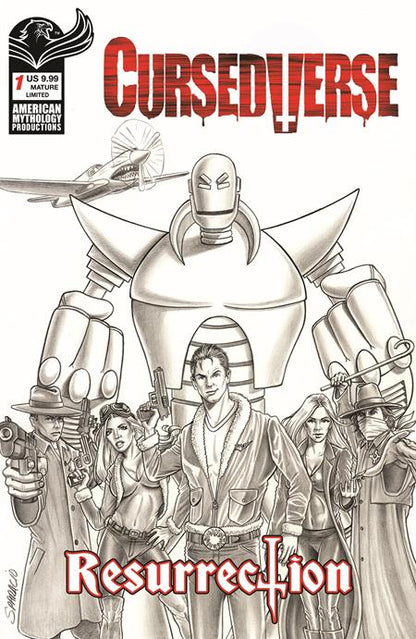 Cursedverse: Resurrection #1 Cover E Mark Sparacio Ltd B&W