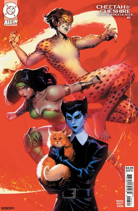 CHEETAH AND CHESHIRE ROB THE JUSTICE LEAGUE #3 (OF 6) CVR C NOOBOVICH CARD STOCK VAR PRESALE 10/01