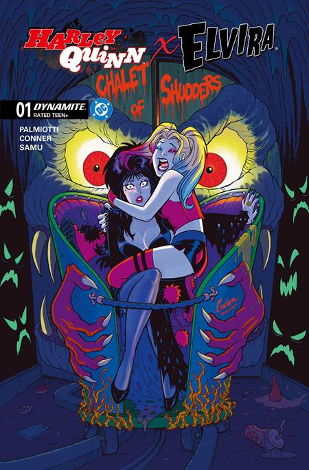 HARLEY QUINN X ELVIRA #1 CVR P INCENTIVE 1:15 AMANDA CONNER FOIL VAR PRESALE 10/08