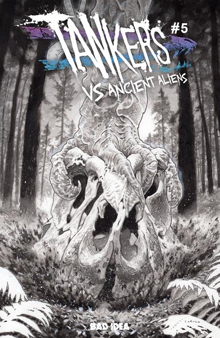 Tankers vs Ancient Aliens #5 (Of 5) Cover D 1:20 Lewis Larosa B&W