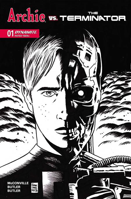 Archie Vs. The Terminator #1 Cover O 1:25 Francesco Francavilla Line Art