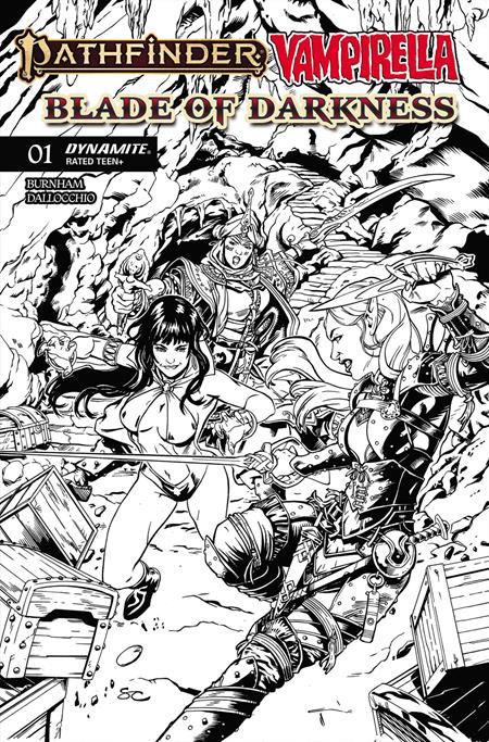 Pathfinder / Vampirella: Blade Of Darknes #1 Cover H 1:10 Steven Cummings Line Art