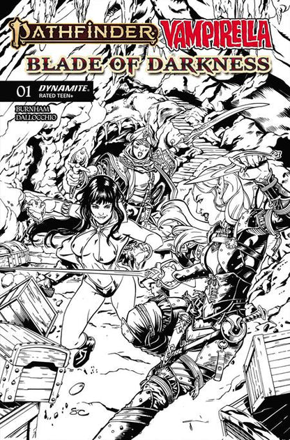 Pathfinder / Vampirella: Blade Of Darknes #1 Cover H 1:10 Steven Cummings Line Art