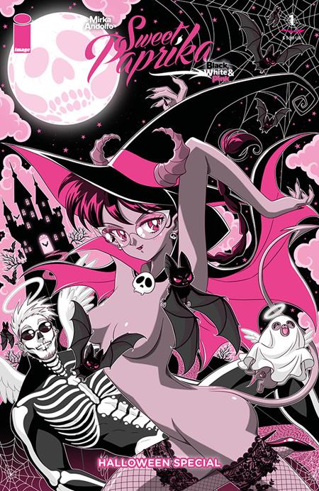 Mirka Andolfos Sweet Paprika Black White And Pink Halloween Special #1 (Of 2) Cover C Marco Albiero