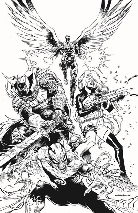 Spawn Scorched #56 Cover B Yildiray Cinar B&W Virgin