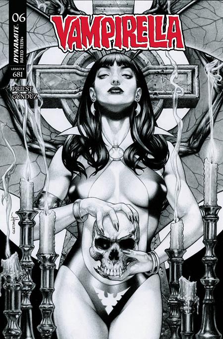VAMPIRELLA (2025) #6 CVR J INCENTIVE 1:15 JAY ANACLETO B&W VAR PRESALE 11/19
