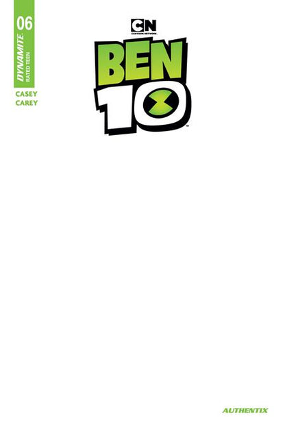 Ben 10 #6 Cover F Blank Authentix