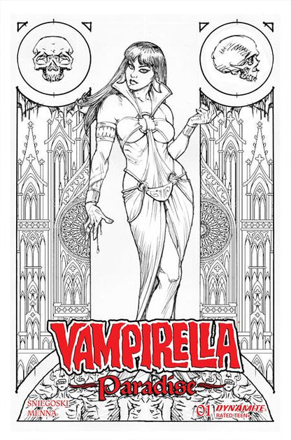 Vampirella: Paradise #1 Cover P Incentive 1:15 Joseph Michael Linsner Line Art