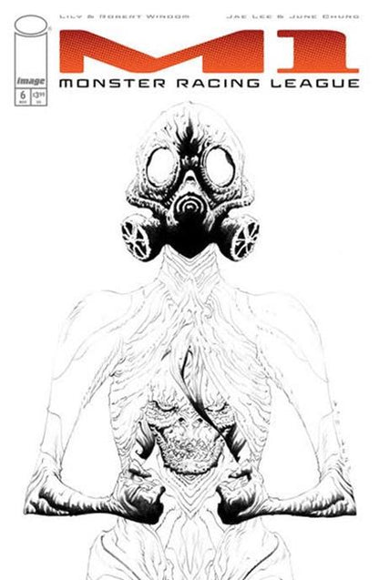 M1 Monster Racing League #6 Cover B 1:25 Jae Lee B&W