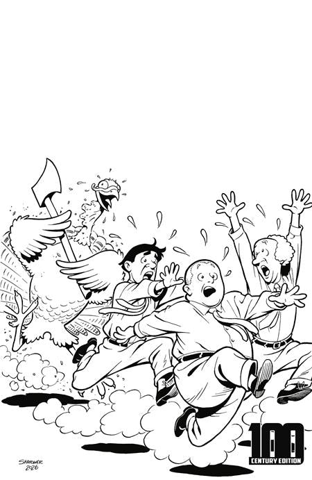 The Three Stooges: Thankstooging #1 (One Shot) Cover E Eric Shanower Century LTD B&W