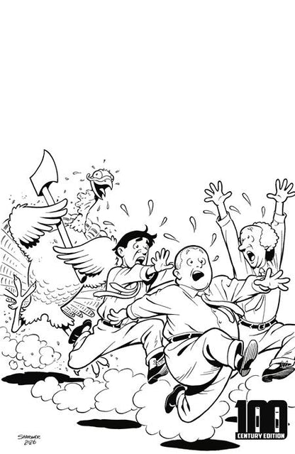 The Three Stooges: Thankstooging #1 (One Shot) Cover E Eric Shanower Century LTD B&W