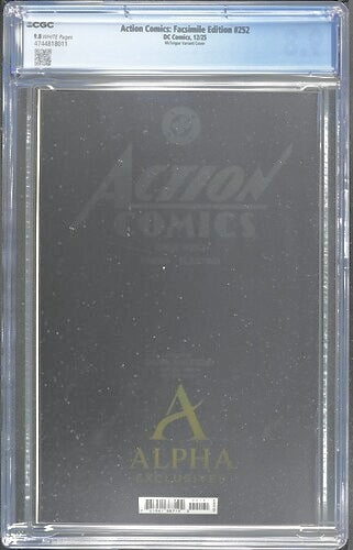 Action Comics #252 Facsimile Edition (2025) McTeigue Variant CGC 9.8