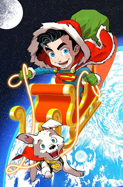 Superman #45 Cover F Dan Mora Holiday Card Stock