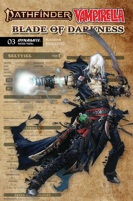 Pathfinder / Vampirella: Blade Of Darkness #3 Cover C Wayne Reynolds Character Sheet