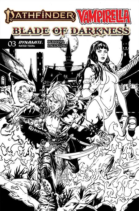 Pathfinder / Vampirella: Blade Of Darkness #3 Cover F 1:10 Steven Cummings Line Art