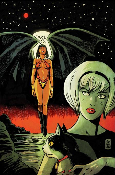 Sabrina The Teenage Witch / Vampirella #1 Cover I Francesco Francavilla Metal Premium