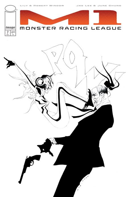M1: Monster Racing League #7 Cover B 1:25 Jae Lee B&W