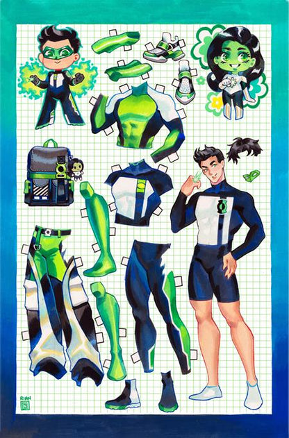 Green Lantern Corps #24 Cover C Rian Gonzales Paper Doll Card Stock