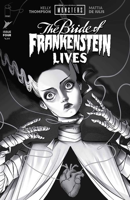 Universal Monsters: The Bride Of Frankenstein Lives #4 (Of 4) Cover D 1:25 Sweeney Boo Classic Horror B&W