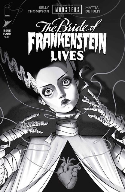 Universal Monsters: The Bride Of Frankenstein Lives #4 (Of 4) Cover D 1:25 Sweeney Boo Classic Horror B&W