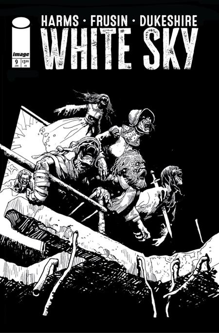 White Sky #9 Cover B Marcelo Frusin B&W