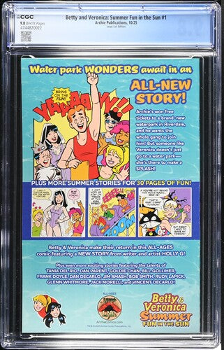 Betty & Veronica Summer Fun in the Sun LeapsLair Dias Exclusive LTD 250 CGC 9.8