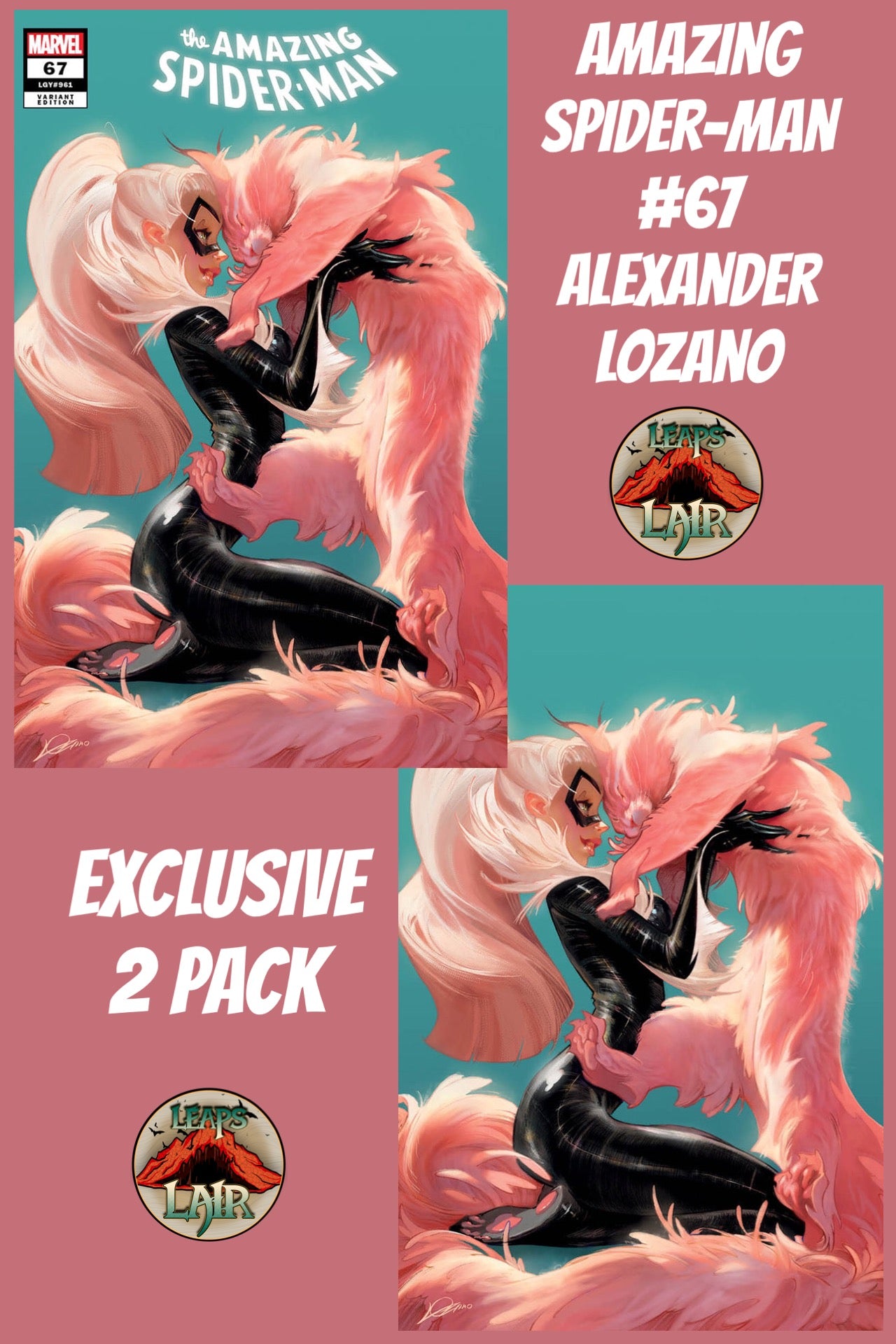 AMAZING SPIDER-MAN #67 ALEXANDER LOZANO EXCLUSIVE VARIANT SET - BLACK CAT