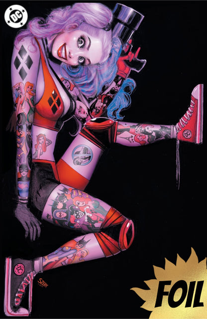 HARLEY QUINN #49 NATHAN SZERDY EXCLUSIVE VIRGIN FOIL VARIANT TATTOO