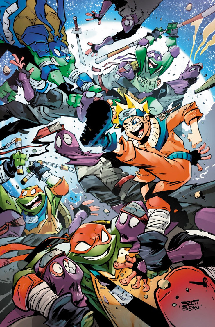 TEENAGE MUTANT NINJA TURTLES X NARUTO #3 BRETT BEAN VIRGIN VARIANT SET LTD 600