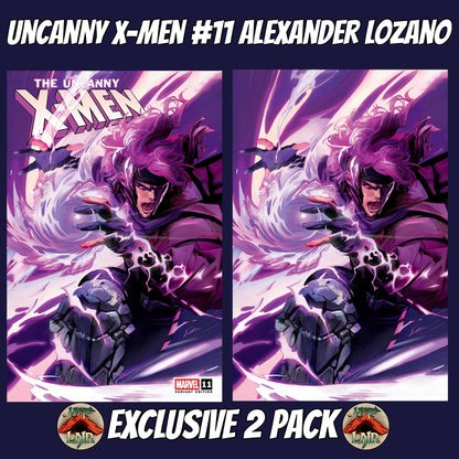 UNCANNY X-MEN #11 LOZANO EXCLUSIVE 2 PACK - GAMBIT - LOTS 544 & 1358