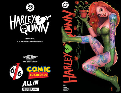 HARLEY QUINN #50 NATHAN SZERDY TRADE DRESS & VIRGIN & FOIL VARIANT SET LTD 1000
