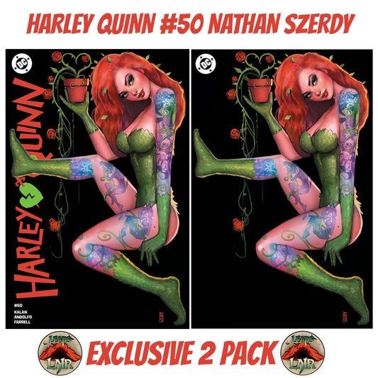 HARLEY QUINN #50 NATHAN SZERDY TRADE DRESS & VIRGIN VARIANT SET LTD 1000