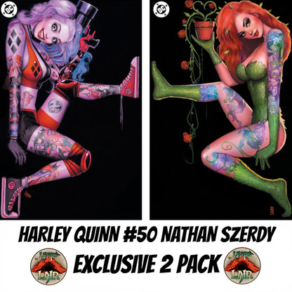 HARLEY QUINN #49-50 NATHAN SZERDY VIRGIN VARIANT SET LTD 1000