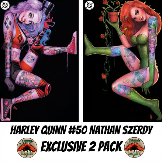 HARLEY QUINN #49-50 NATHAN SZERDY VIRGIN VARIANT SET LTD 1000