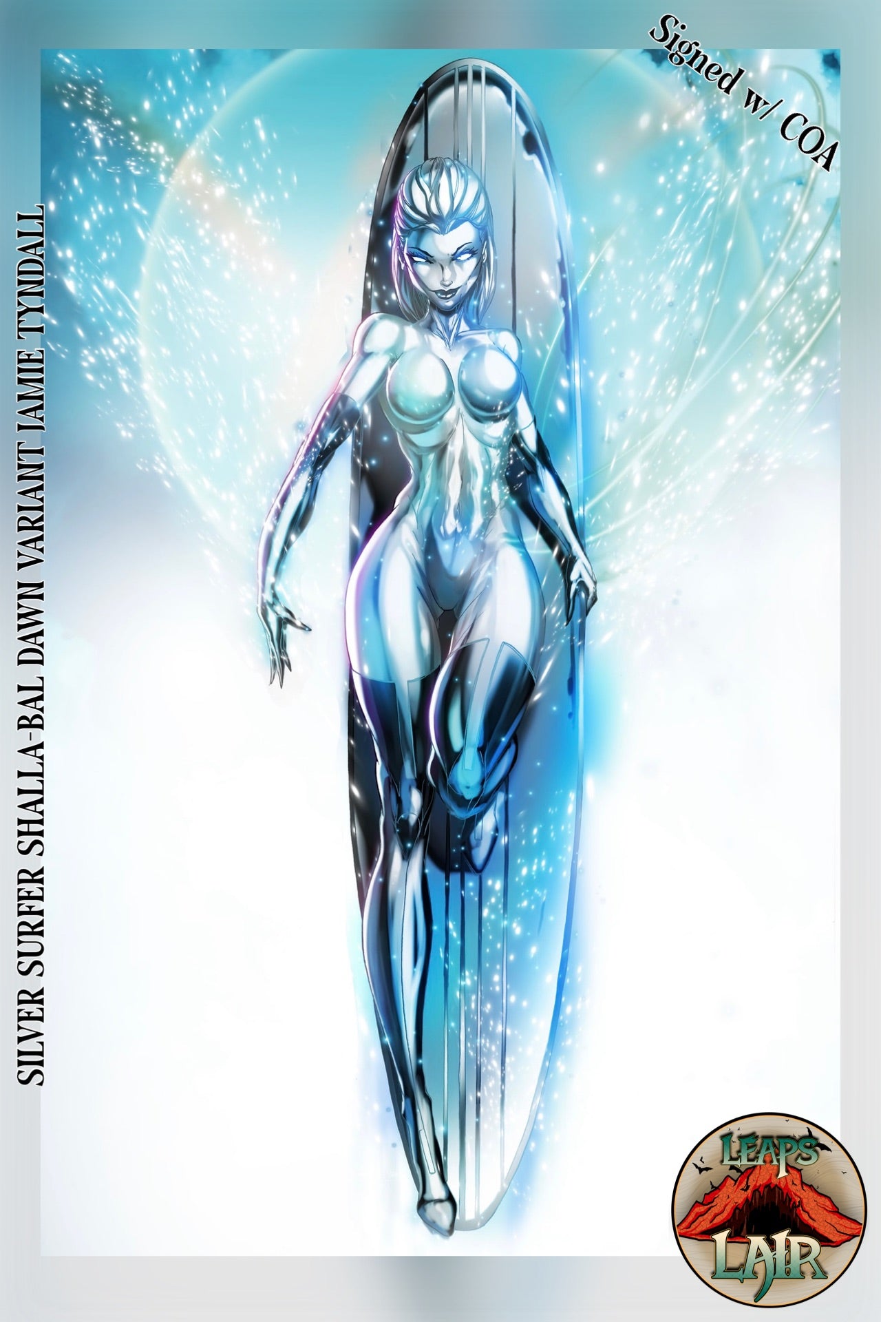 SILVER SURFER SHALLA-BAL SDCC EXCLUSIVE VIRGIN 2-PACK (LTD 60) JAMIE TYNDALL SIGNED W/ COA