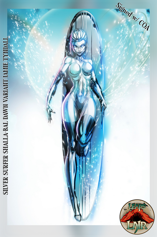 SILVER SURFER SHALLA-BAL EXCLUSIVE DAWN VIRGIN (LTD 60) JAMIE TYNDALL SIGNED W/ COA