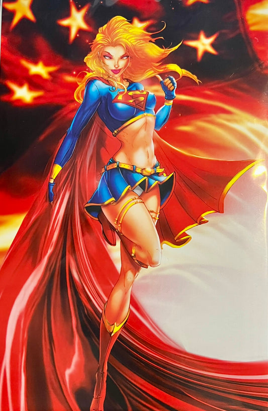 White Widow #3 Jamie Tyndall Virgin Exclusive Supergirl Flag