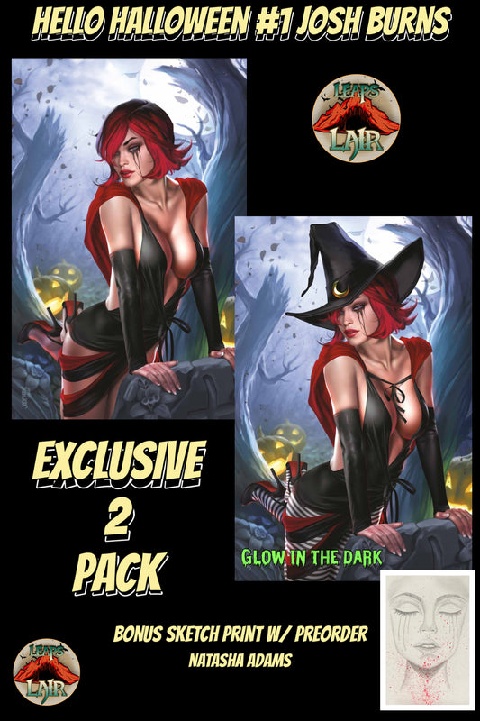 HELLO HALLOWEEN #1 – LeapsLair Exclusive | Josh Burns Virgin & GITD 2PK LTD 250 Presale 10/22