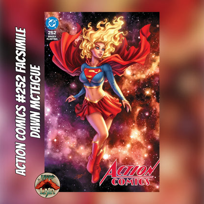 ACTION COMICS #252 FACSIMILE – DAWN McTEIGUE EXCLUSIVE 1ST SUPERGIRL + BONUS SKETCH BY NATASHA ADAMS