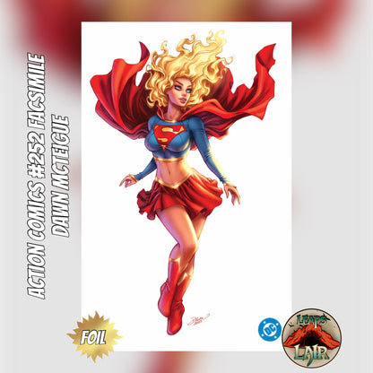 ACTION COMICS #252 FACSIMILE – DAWN McTEIGUE EXCLUSIVE 1ST SUPERGIRL + BONUS SKETCH BY NATASHA ADAMS