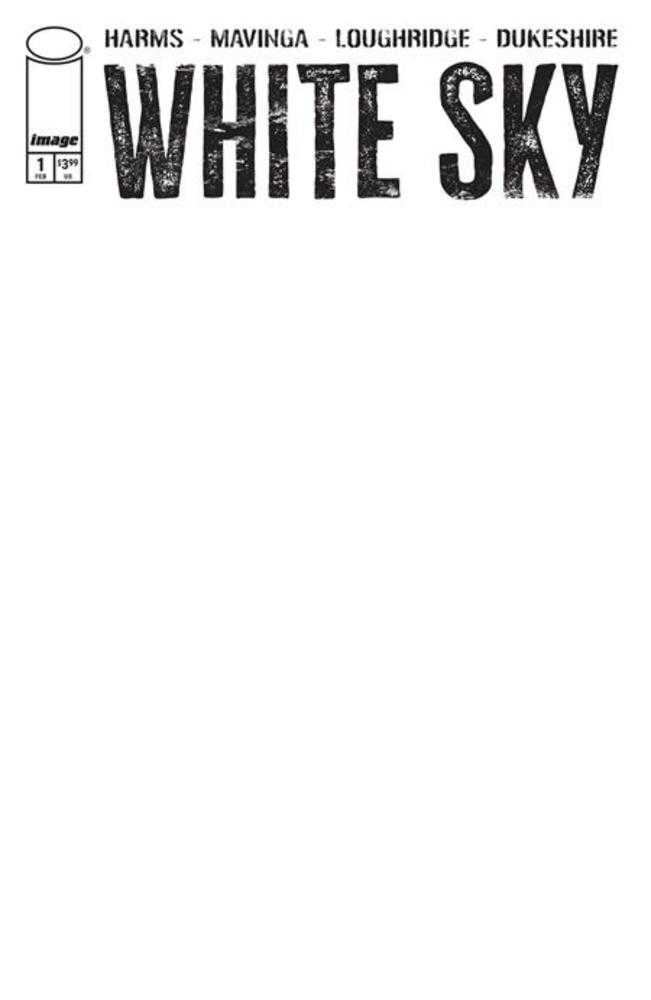 White Sky #1 Cover D Blank Sketch Variant (Mature) PRESALE 2/18