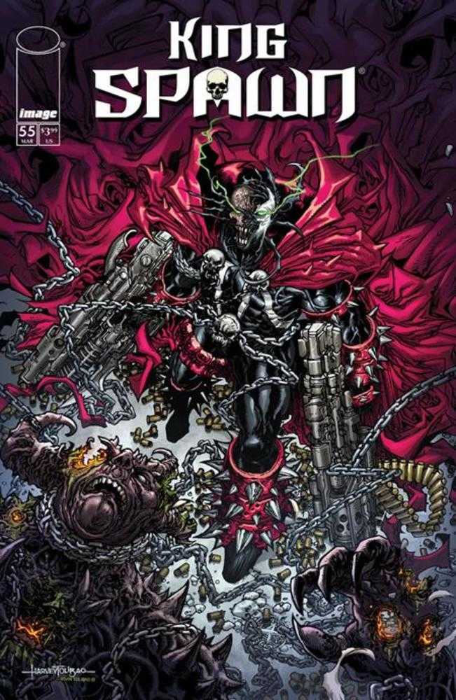 Comic book cover of 'King Spawn #55 Cover A Harvey Tolibao'