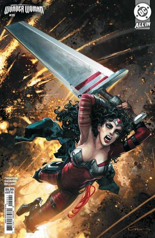 Comic book cover of 'Absolute Wonder Woman #20 Cover D Clayton Crain Card Stock Variant'