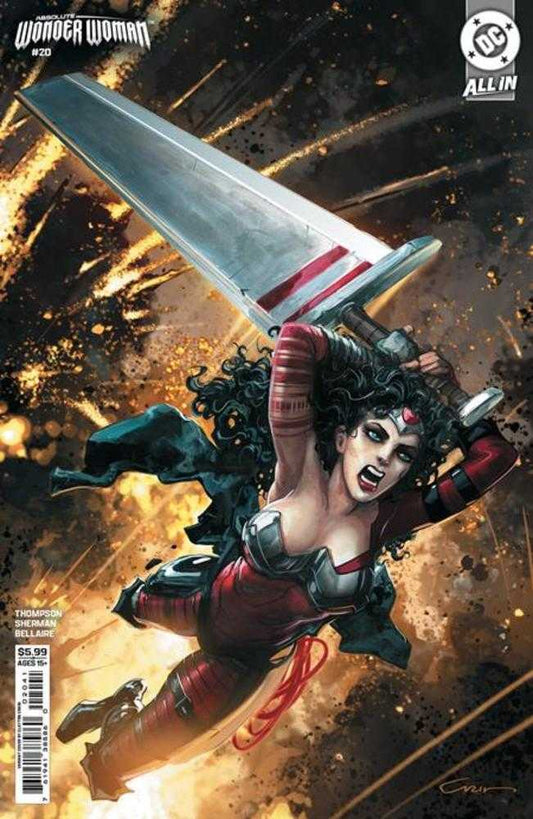 Comic book cover of 'Absolute Wonder Woman #20 Cover D Clayton Crain Card Stock Variant'