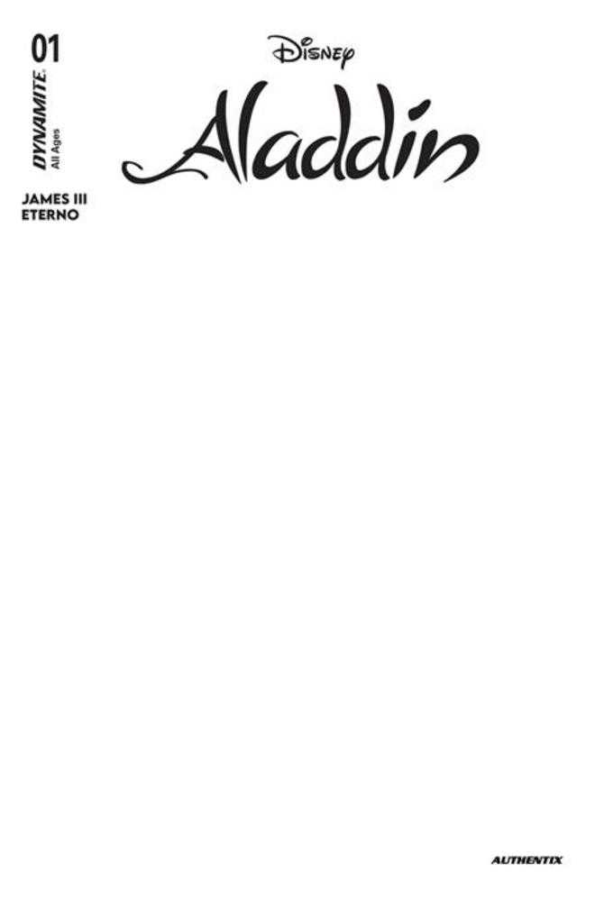 Aladdin #1 Cover E Blank Authentix Variant