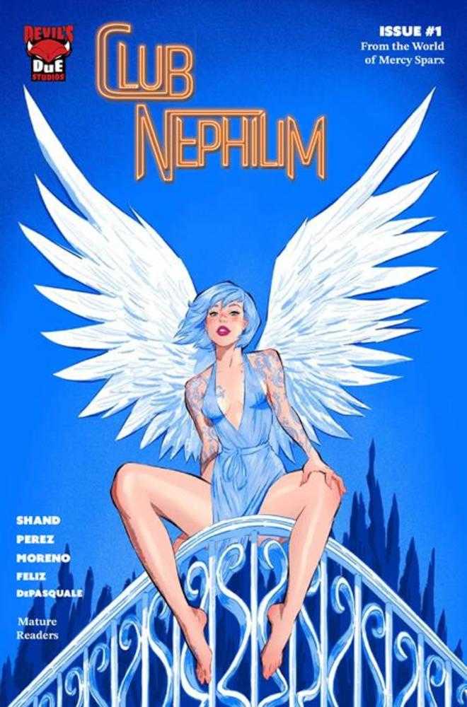 Comic book cover of 'Club Nephilim #1 Cover D 1 in 10 Andrew Tarusov UV Spot Variant'