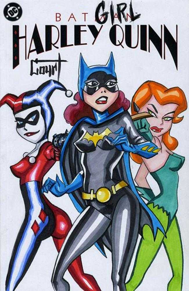 Comic book cover of 'Df Batman Harley Quinn #1 Signed And Remarked Batman Adventures #12 Homage Sketch By Jessica Court'